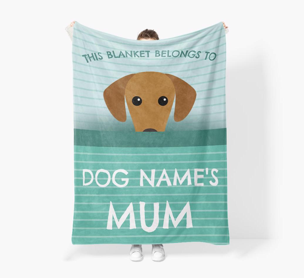 'This Blanket Belongs To...' - Personalized {breedFullName} Blanket: Premium Sherpa Fleece