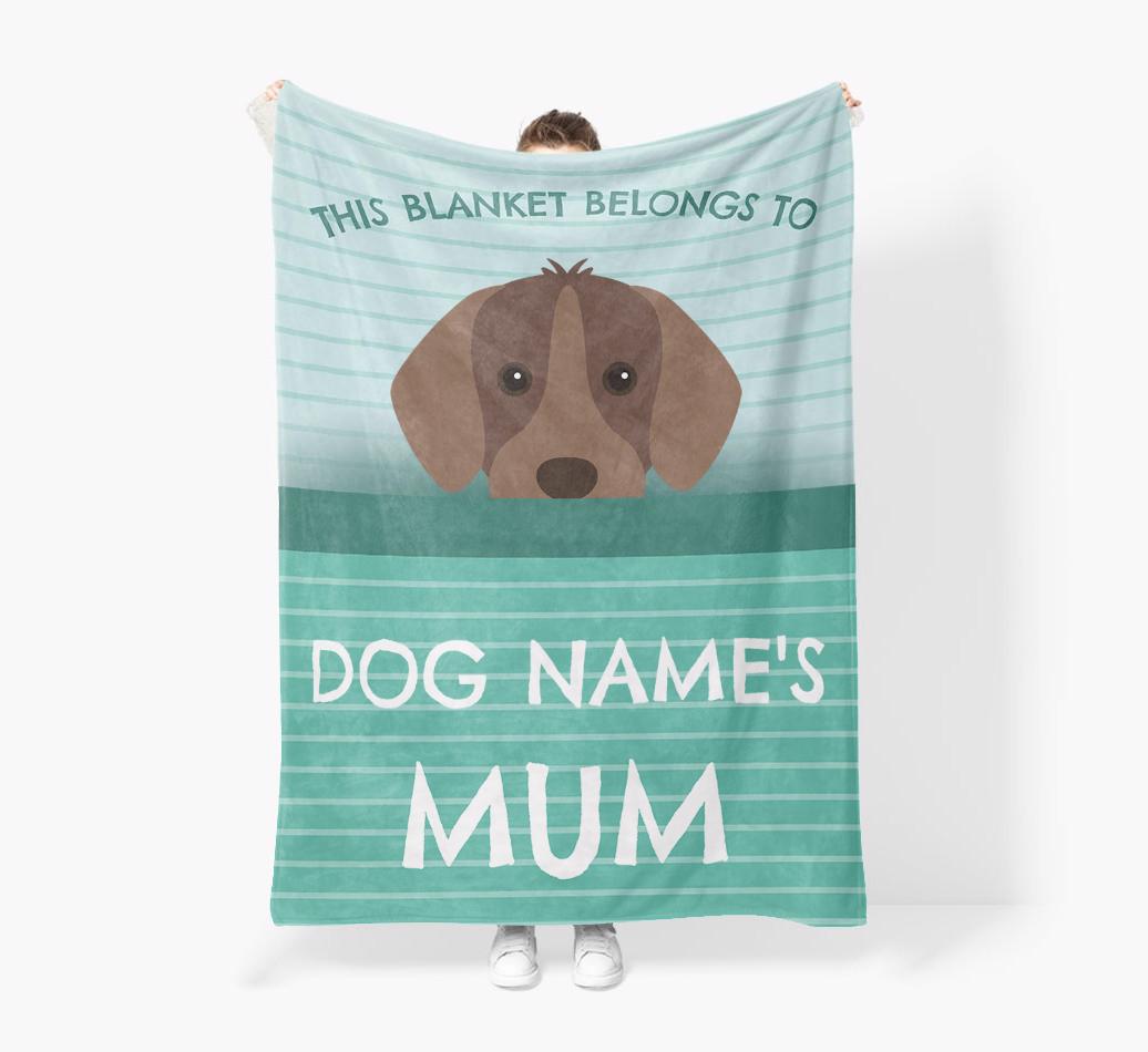 'This Blanket Belongs To...' - Personalized {breedFullName} Blanket: Premium Sherpa Fleece