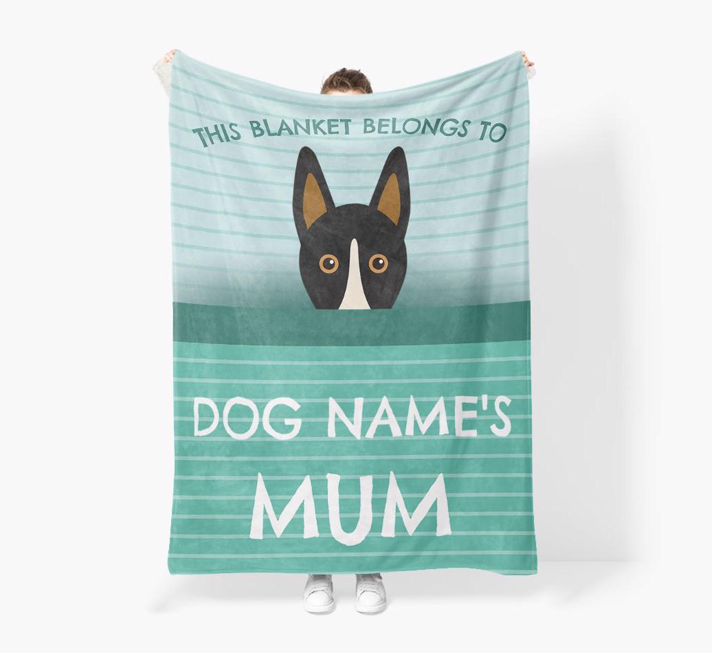 'This Blanket Belongs To...' - Personalized {breedFullName} Blanket: Premium Sherpa Fleece