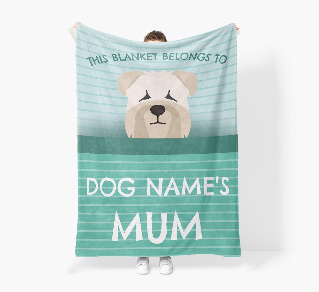 'This Blanket Belongs To...' - Personalized {breedFullName} Blanket: Premium Sherpa Fleece