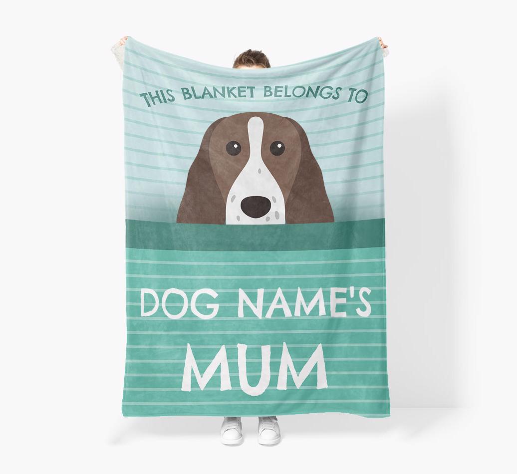 'This Blanket Belongs To...' - Personalized {breedFullName} Blanket: Premium Sherpa Fleece