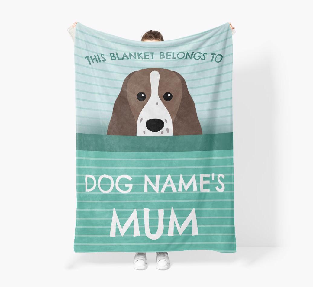 'This Blanket Belongs To...' - Personalized {breedFullName} Blanket: Premium Sherpa Fleece