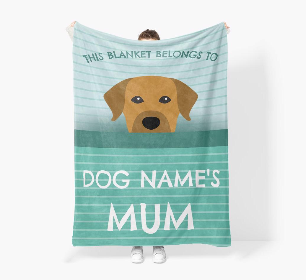 'This Blanket Belongs To...' - Personalized {breedFullName} Blanket: Premium Sherpa Fleece