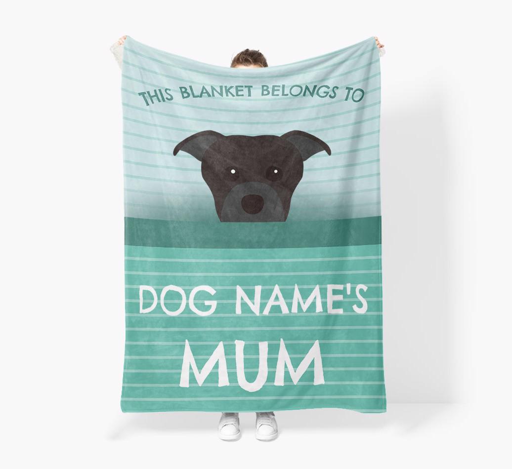 'This Blanket Belongs To...' - Personalized {breedFullName} Blanket: Premium Sherpa Fleece