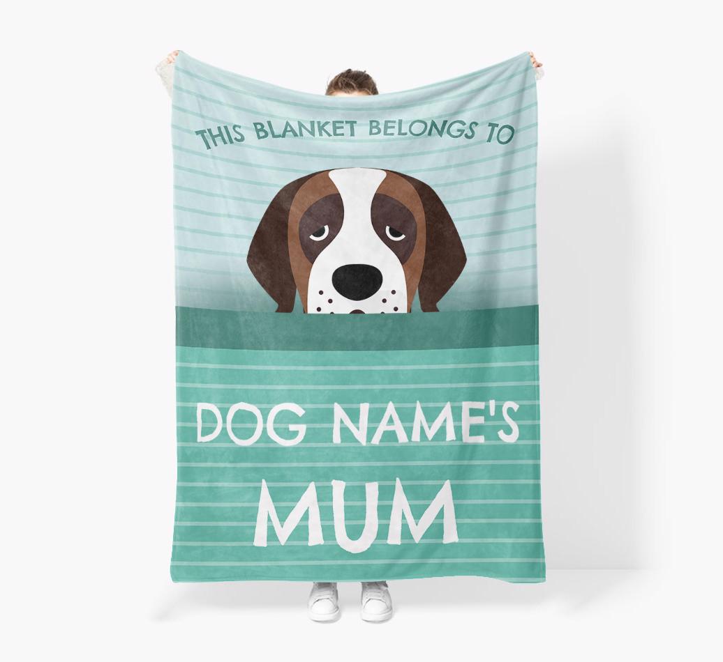 'This Blanket Belongs To...' - Personalized {breedFullName} Blanket: Premium Sherpa Fleece