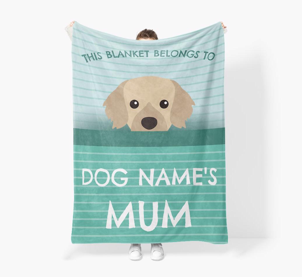 'This Blanket Belongs To...' - Personalized {breedFullName} Blanket: Premium Sherpa Fleece