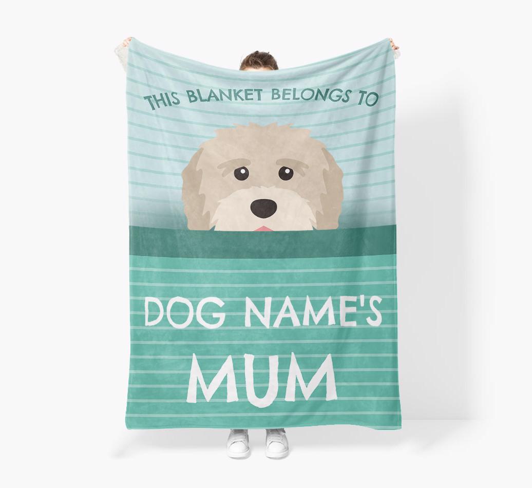 'This Blanket Belongs To...' - Personalized {breedFullName} Blanket: Premium Sherpa Fleece