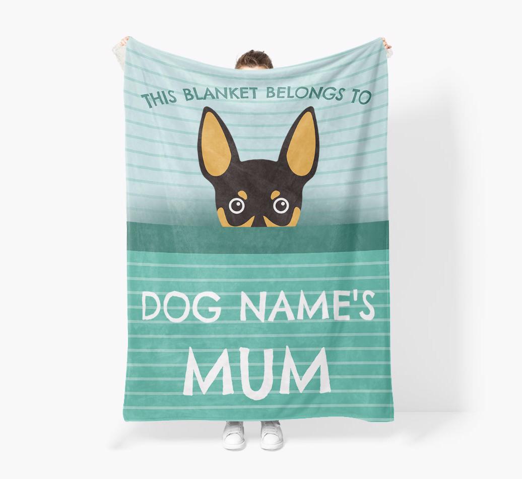 'This Blanket Belongs To...' - Personalized {breedFullName} Blanket: Premium Sherpa Fleece