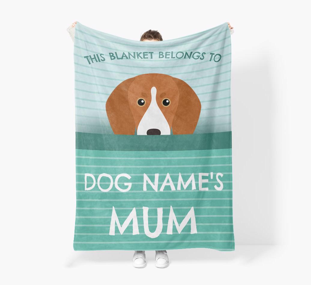 'This Blanket Belongs To...' - Personalized {breedFullName} Blanket: Premium Sherpa Fleece
