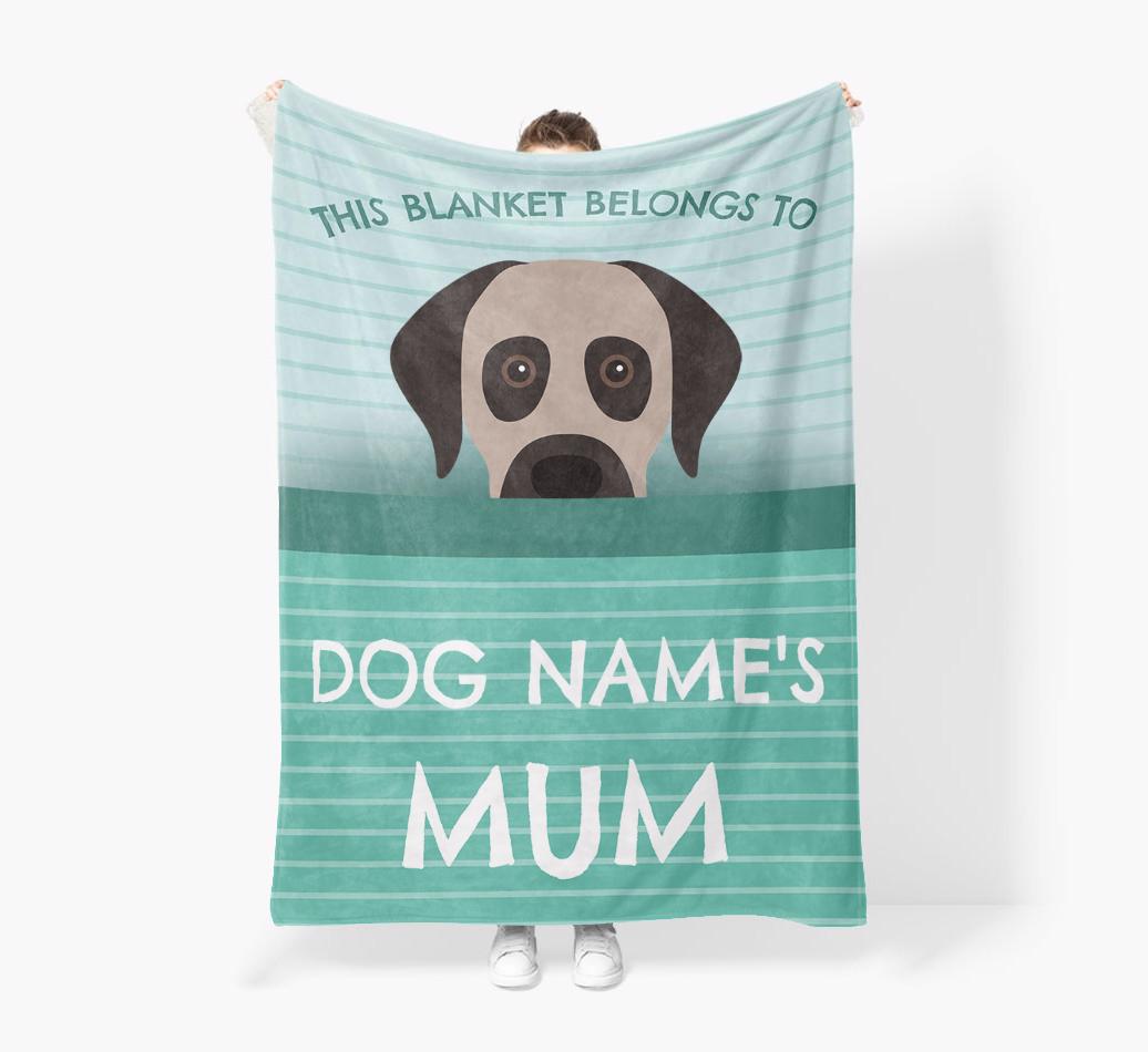 'This Blanket Belongs To...' - Personalized {breedFullName} Blanket: Premium Sherpa Fleece