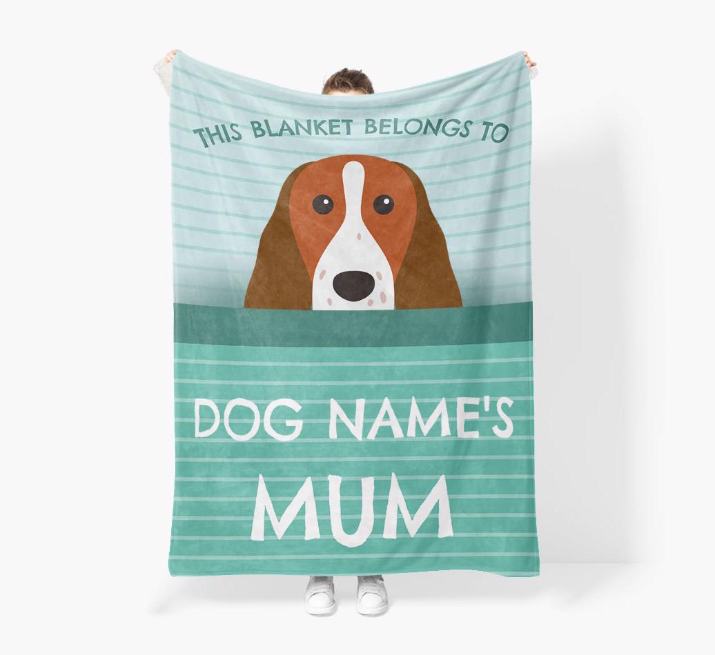 'This Blanket Belongs To...' - Personalized {breedFullName} Blanket: Premium Sherpa Fleece