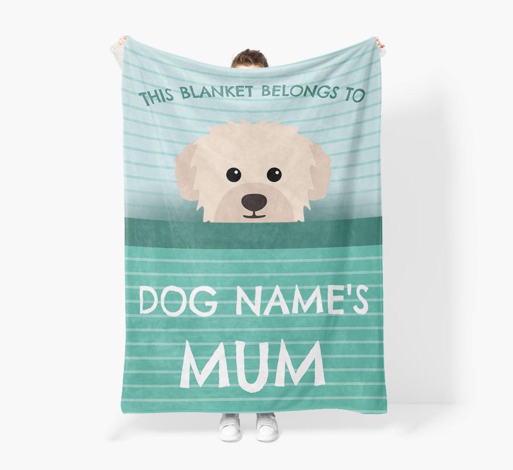 'This Blanket Belongs To...' - Personalized {breedFullName} Blanket: Premium Sherpa Fleece
