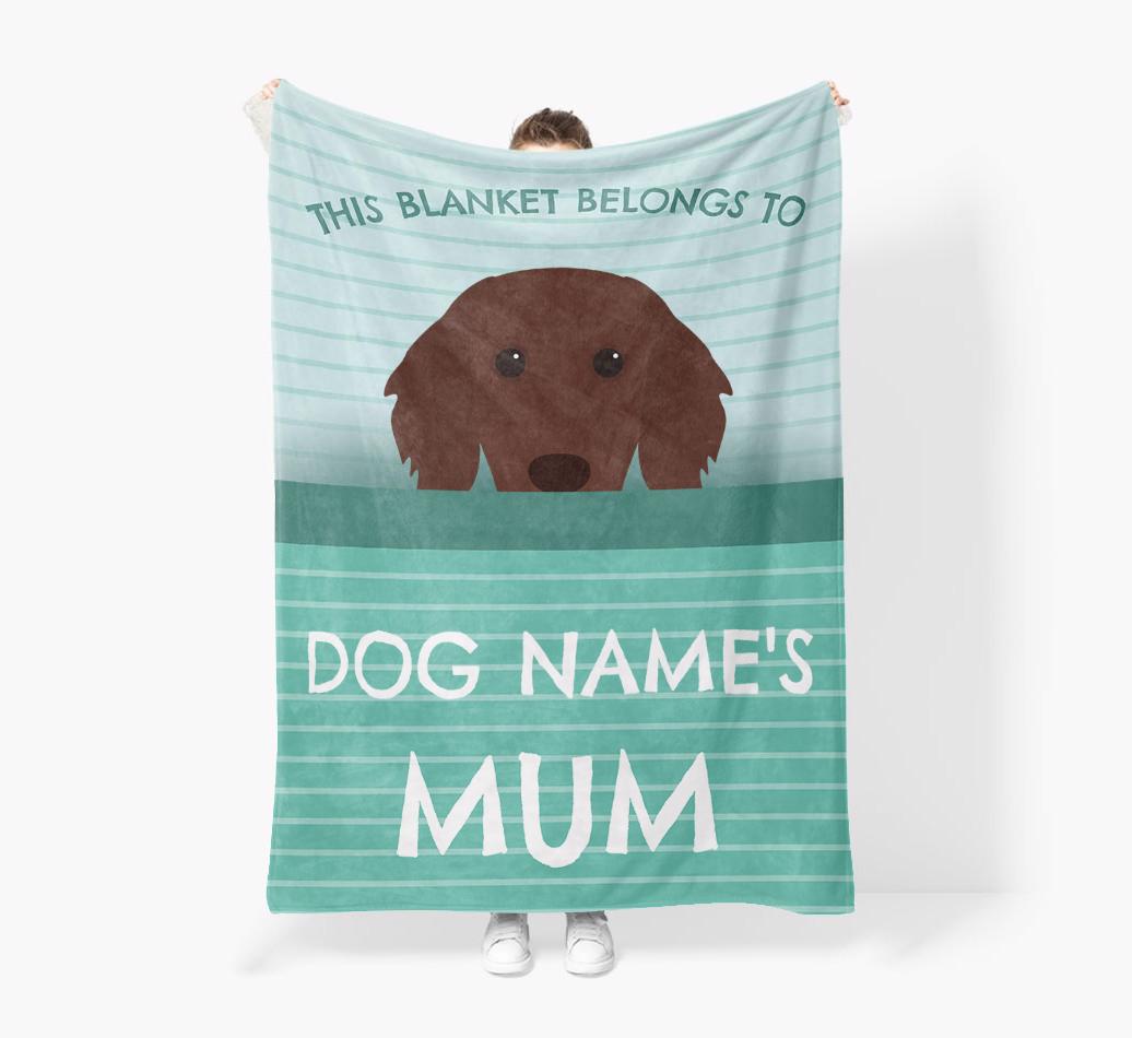 'This Blanket Belongs To...' - Personalized {breedFullName} Blanket: Premium Sherpa Fleece