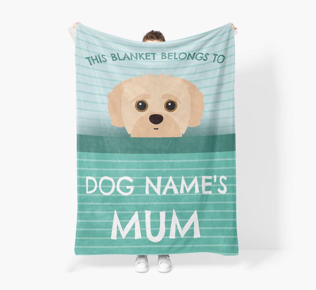 'This Blanket Belongs To...' - Personalized {breedFullName} Blanket: Premium Sherpa Fleece