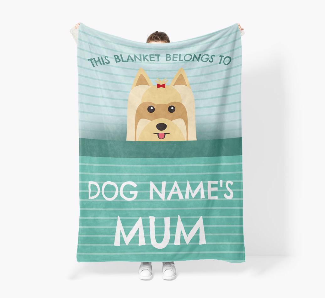 'This Blanket Belongs To...' - Personalized {breedFullName} Blanket: Premium Sherpa Fleece