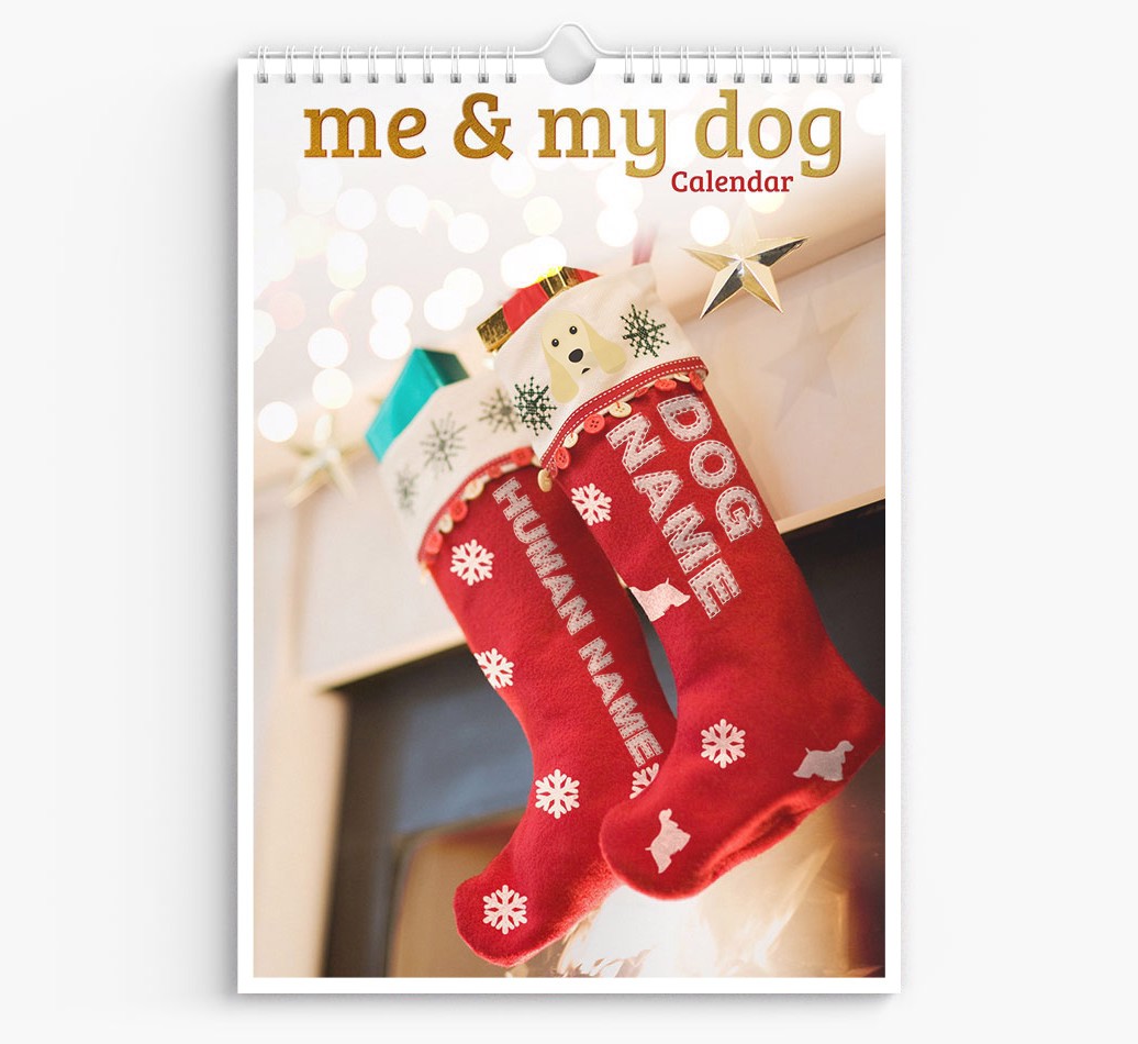 Personalised Me & My Dog Calendar featuring {dogsName}