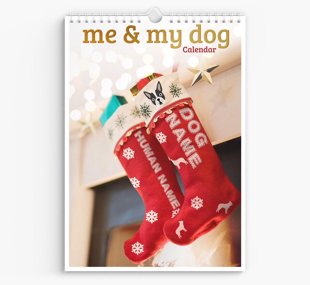 Personalised Me & My Dog Calendar featuring {dogsName}