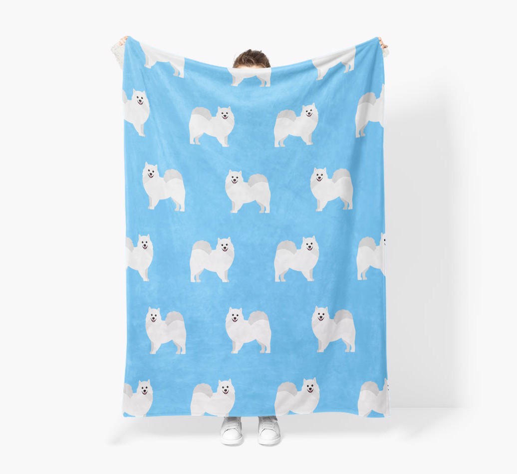 '{breedFullName} Icon Pattern' - Personalized Blanket: Premium Sherpa Fleece