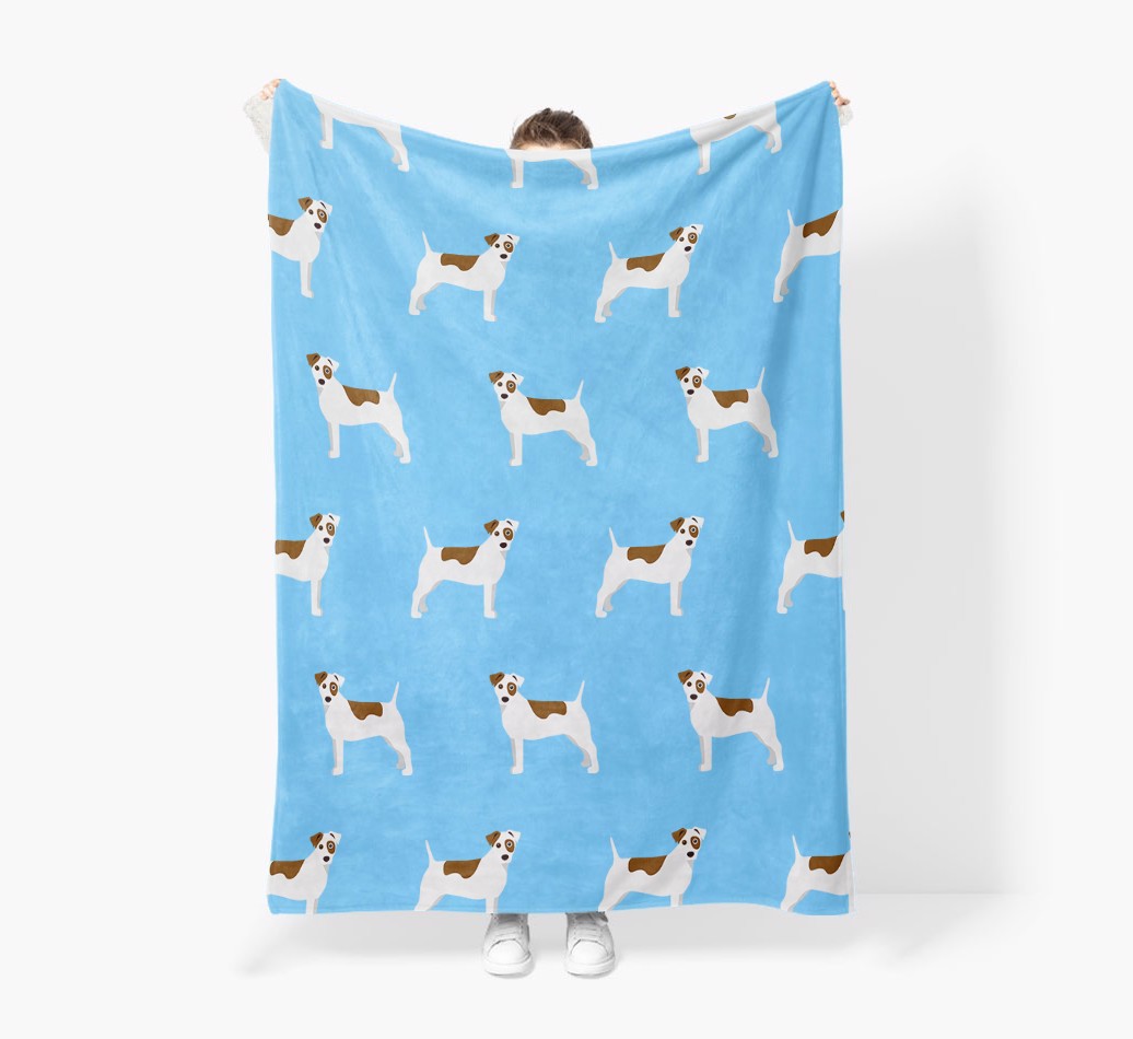 '{breedFullName} Icon Pattern' - Personalized Blanket: Premium Sherpa Fleece