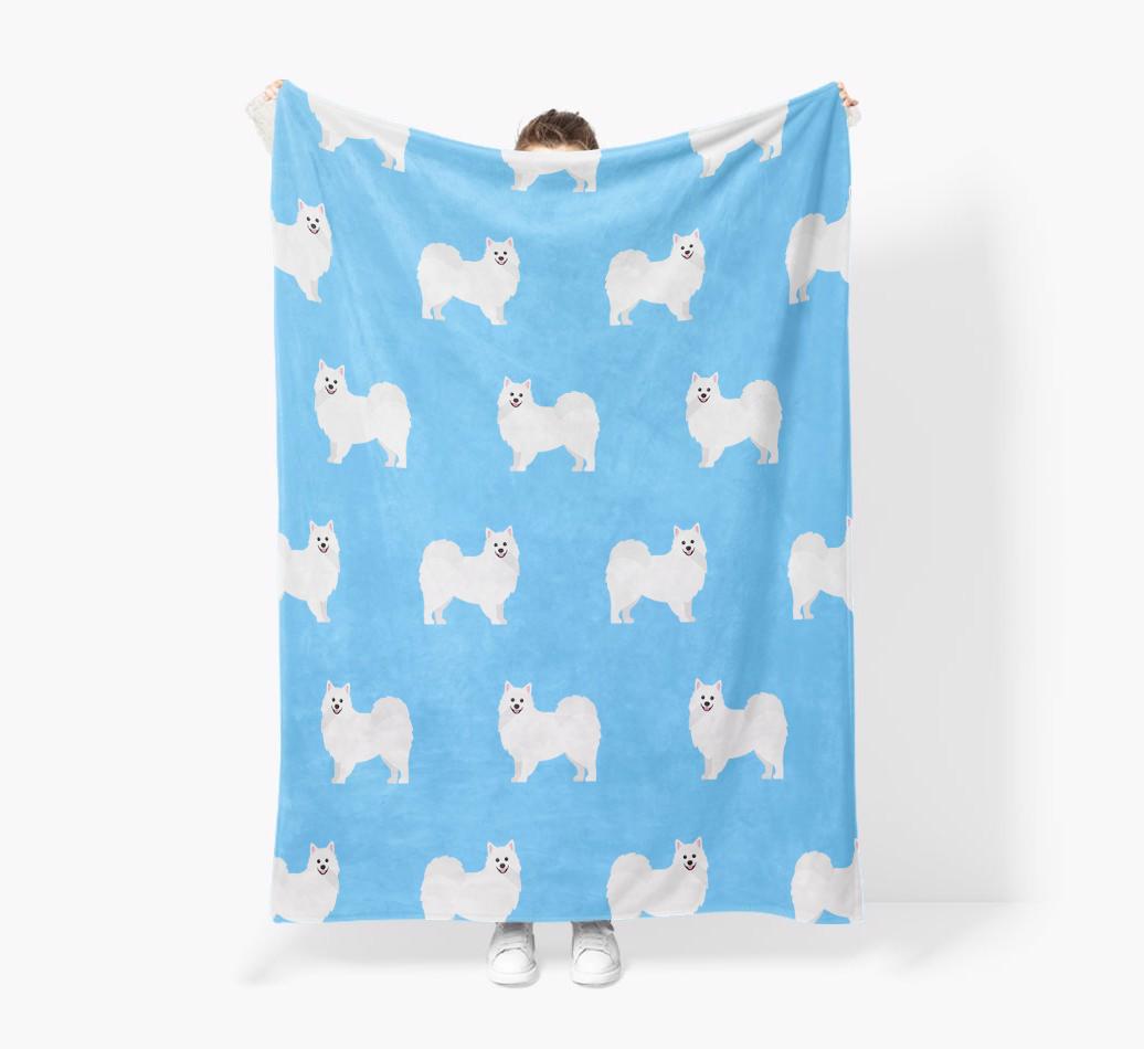 '{breedFullName} Icon Pattern' - Personalized Blanket: Premium Sherpa Fleece