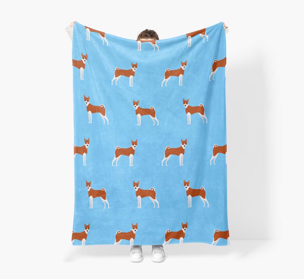 '{breedFullName} Icon Pattern' - Personalized Blanket: Premium Sherpa Fleece