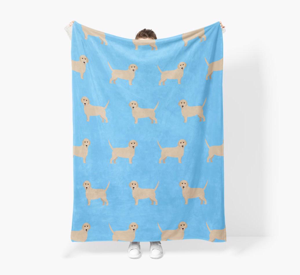 '{breedFullName} Icon Pattern' - Personalized Blanket: Premium Sherpa Fleece