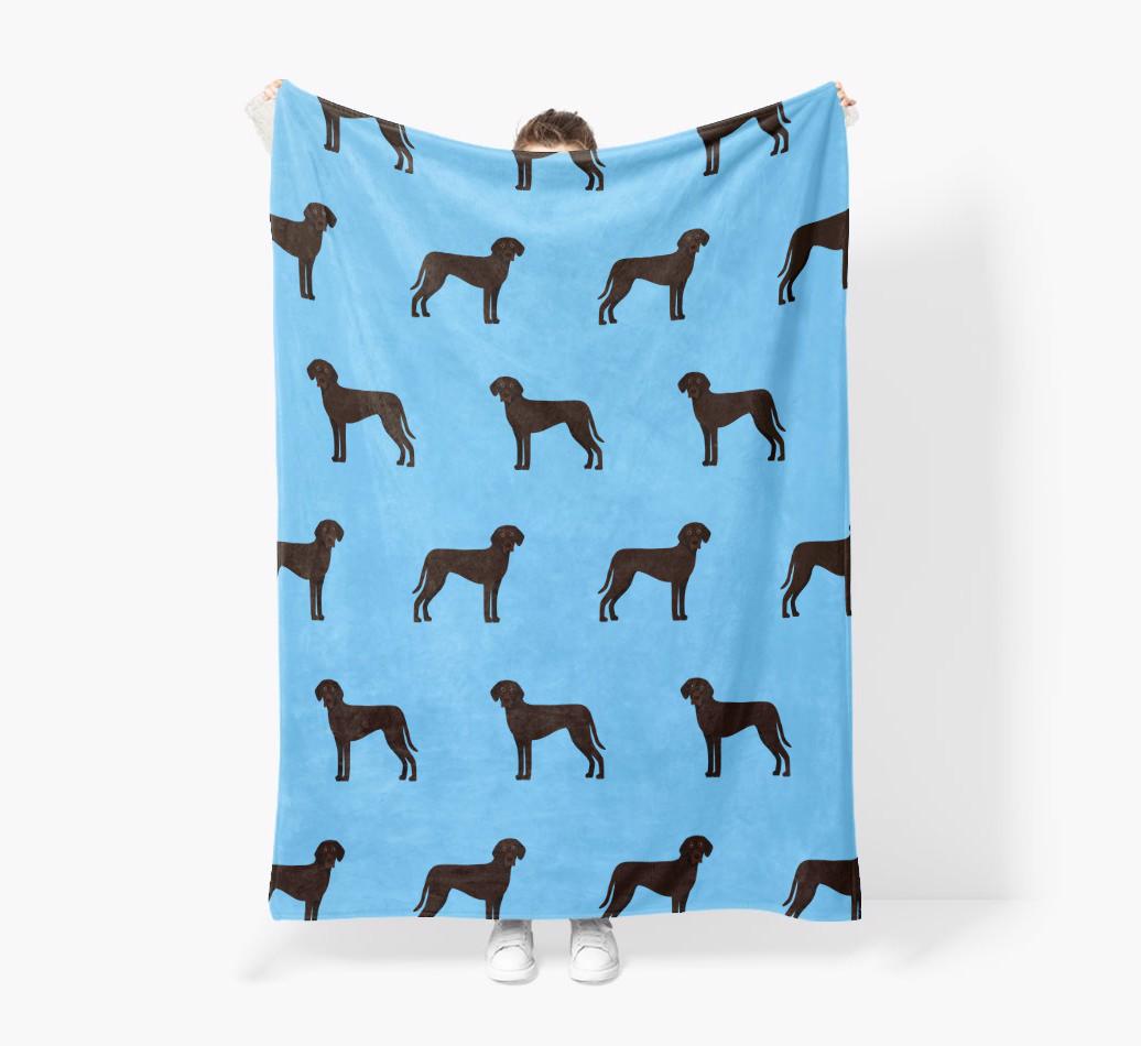 '{breedFullName} Icon Pattern' - Personalized Blanket: Premium Sherpa Fleece