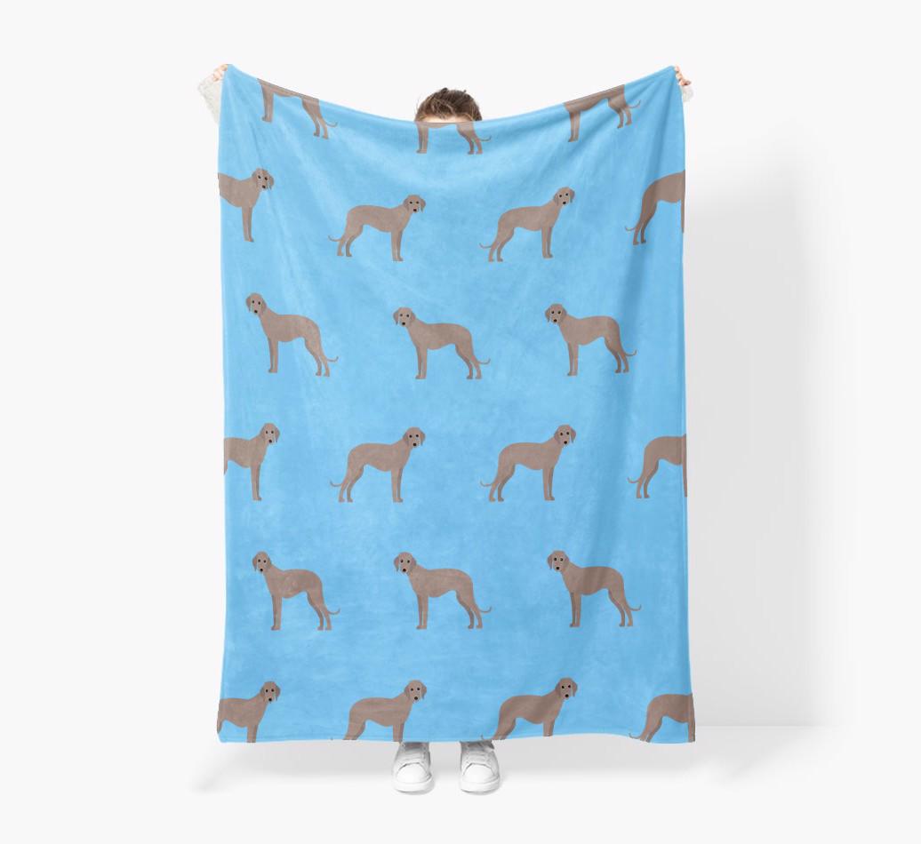 '{breedFullName} Icon Pattern' - Personalized Blanket: Premium Sherpa Fleece