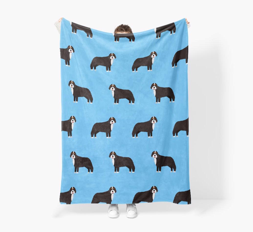 '{breedFullName} Icon Pattern' - Personalized Blanket: Premium Sherpa Fleece