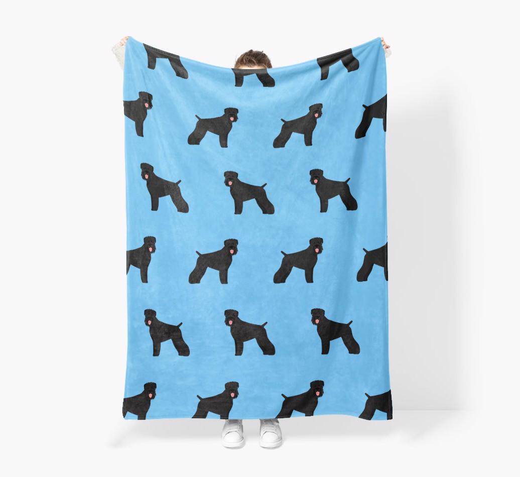 '{breedFullName} Icon Pattern' - Personalized Blanket: Premium Sherpa Fleece