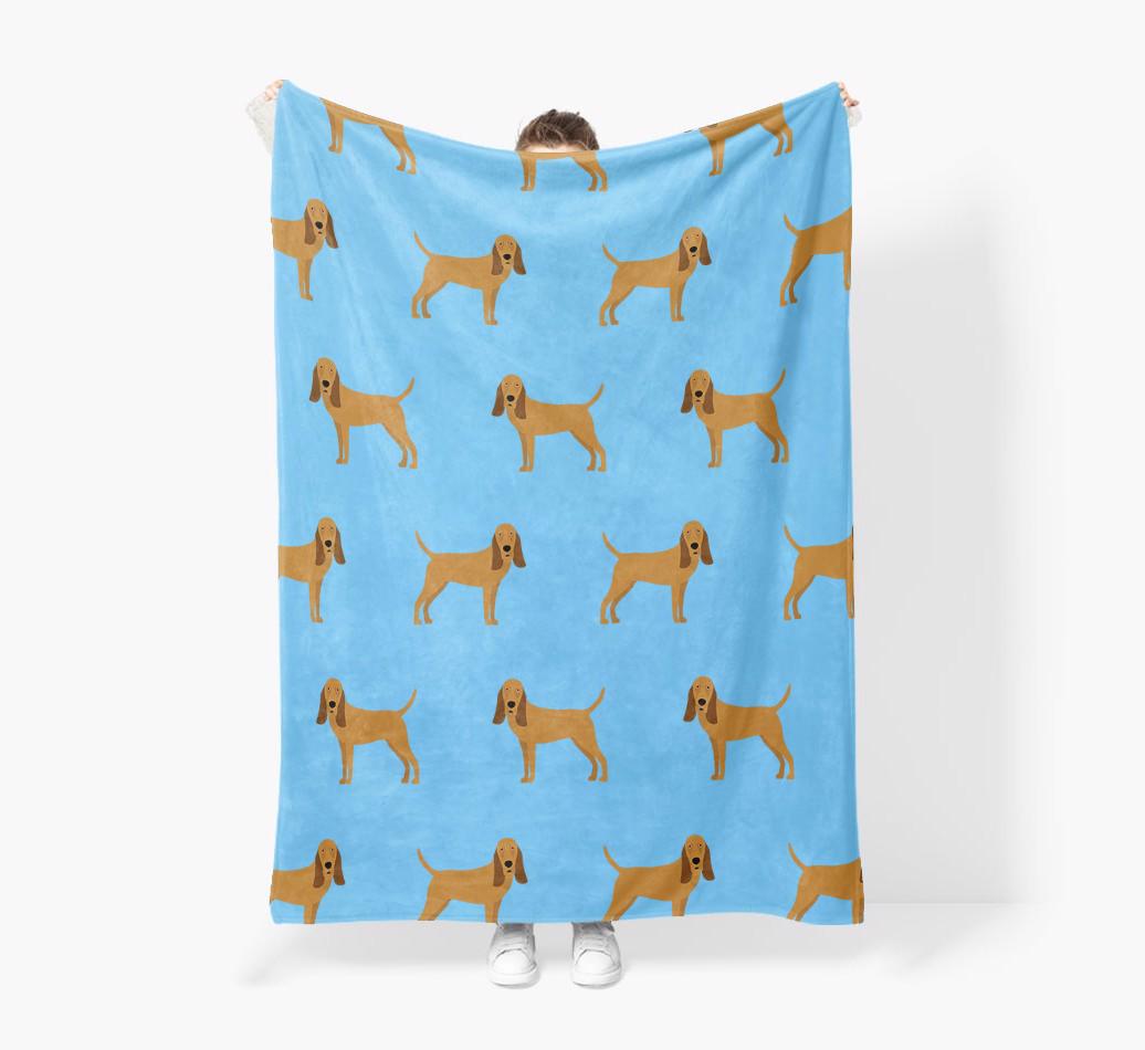'{breedFullName} Icon Pattern' - Personalized Blanket: Premium Sherpa Fleece