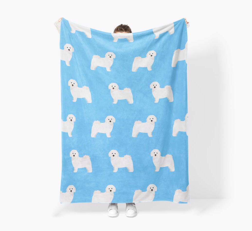 '{breedFullName} Icon Pattern' - Personalized Blanket: Premium Sherpa Fleece