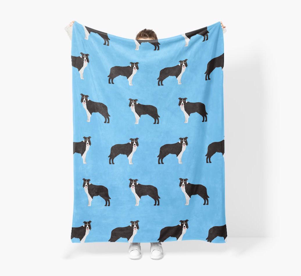 '{breedFullName} Icon Pattern' - Personalized Blanket: Premium Sherpa Fleece