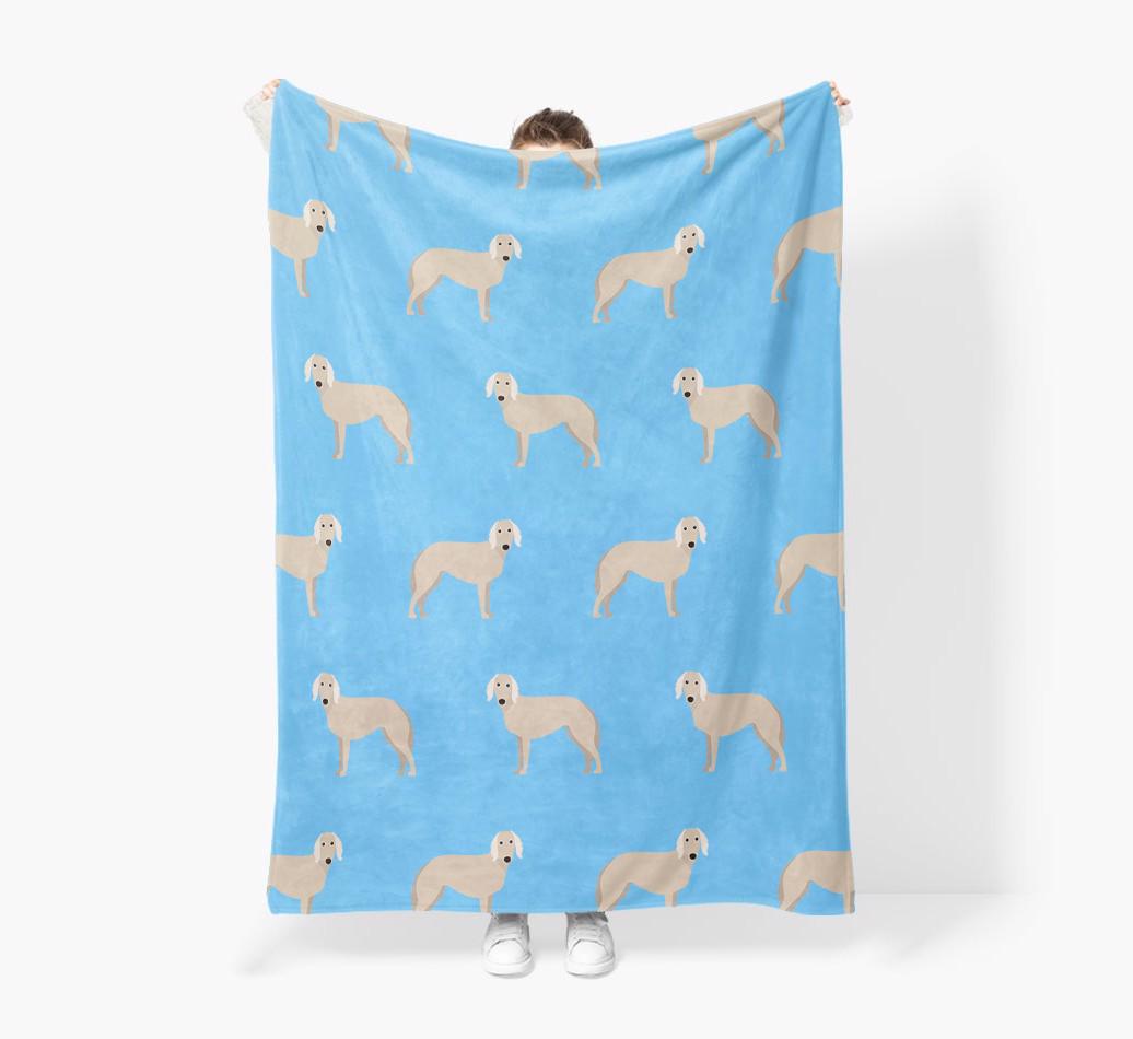 '{breedFullName} Icon Pattern' - Personalized Blanket: Premium Sherpa Fleece
