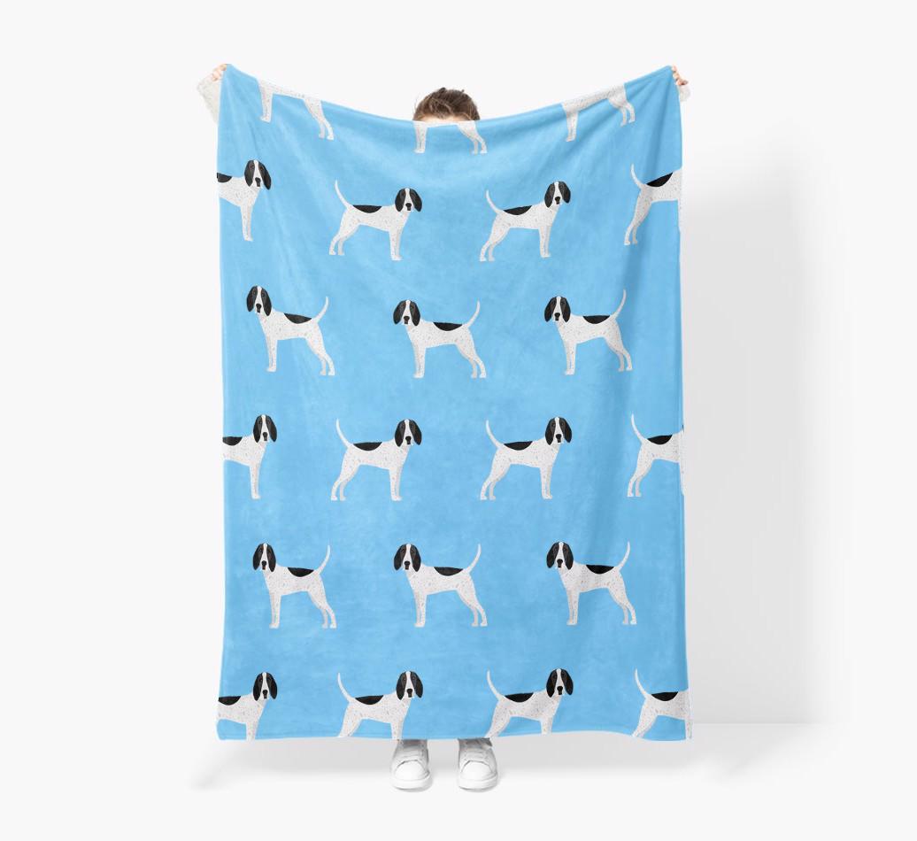 '{breedFullName} Icon Pattern' - Personalized Blanket: Premium Sherpa Fleece