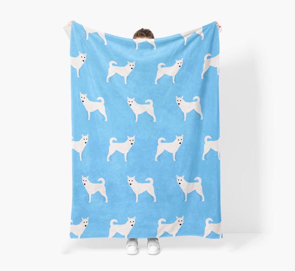 '{breedFullName} Icon Pattern' - Personalized Blanket: Premium Sherpa Fleece