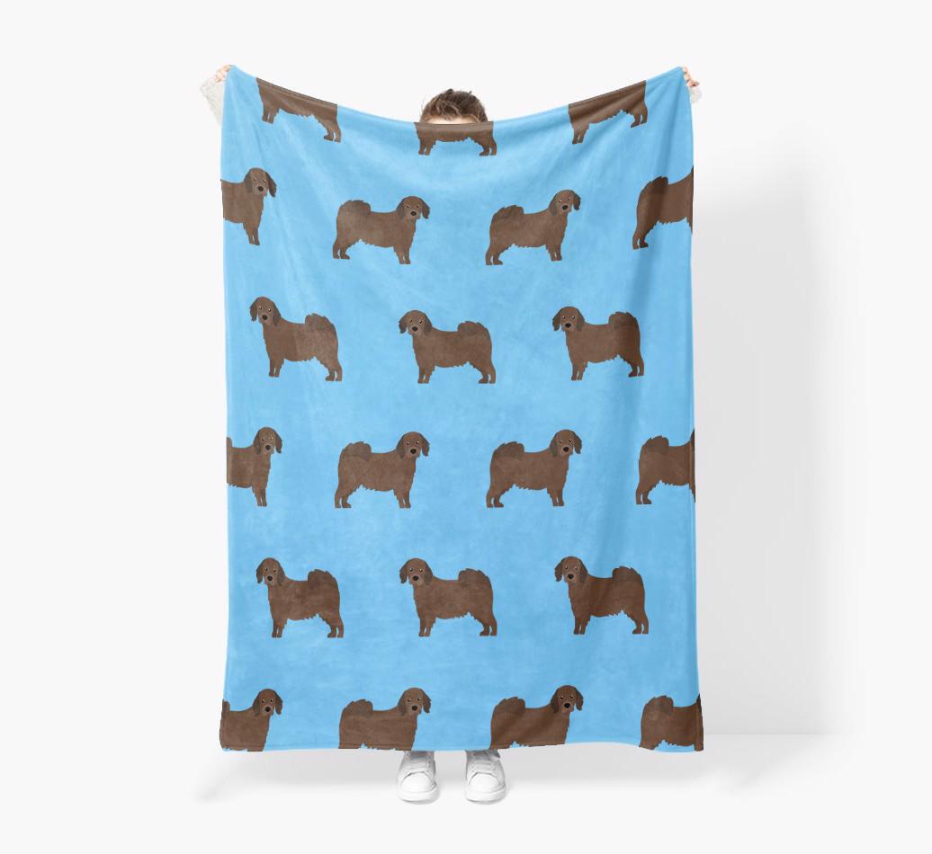 '{breedFullName} Icon Pattern' - Personalized Blanket: Premium Sherpa Fleece
