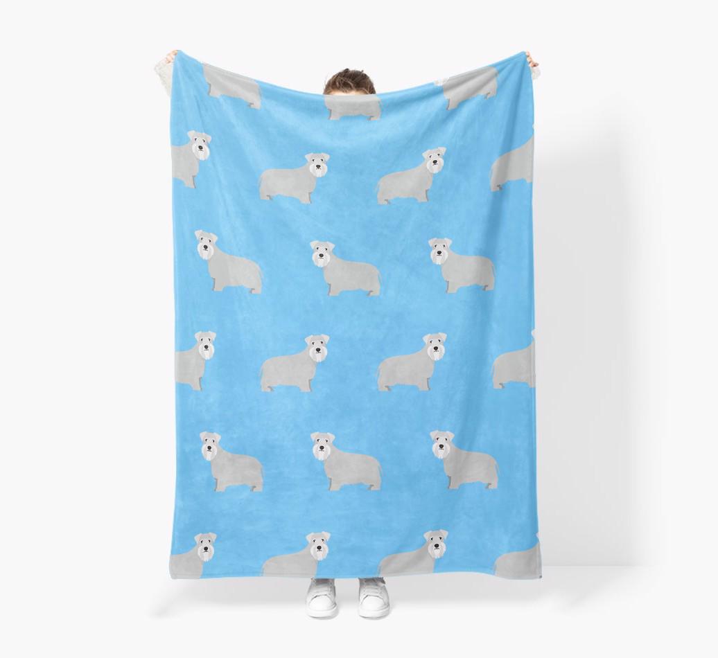 '{breedFullName} Icon Pattern' - Personalized Blanket: Premium Sherpa Fleece