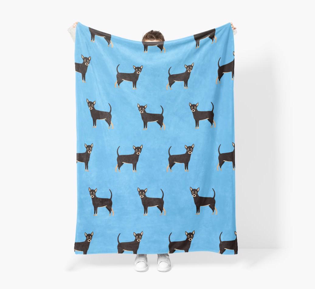 '{breedFullName} Icon Pattern' - Personalized Blanket: Premium Sherpa Fleece