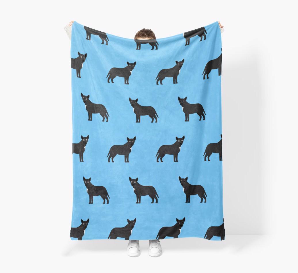 '{breedFullName} Icon Pattern' - Personalized Blanket: Premium Sherpa Fleece