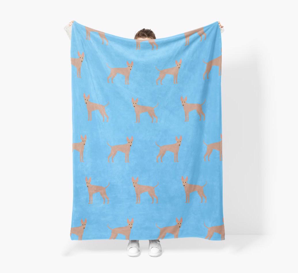 '{breedFullName} Icon Pattern' - Personalized Blanket: Premium Sherpa Fleece