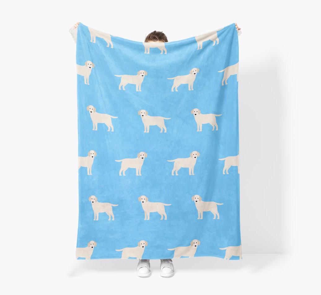 '{breedFullName} Icon Pattern' - Personalized Blanket: Premium Sherpa Fleece