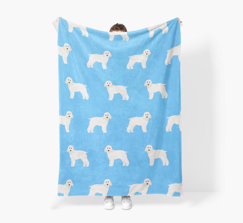 '{breedFullName} Icon Pattern' - Personalized Blanket: Premium Sherpa Fleece