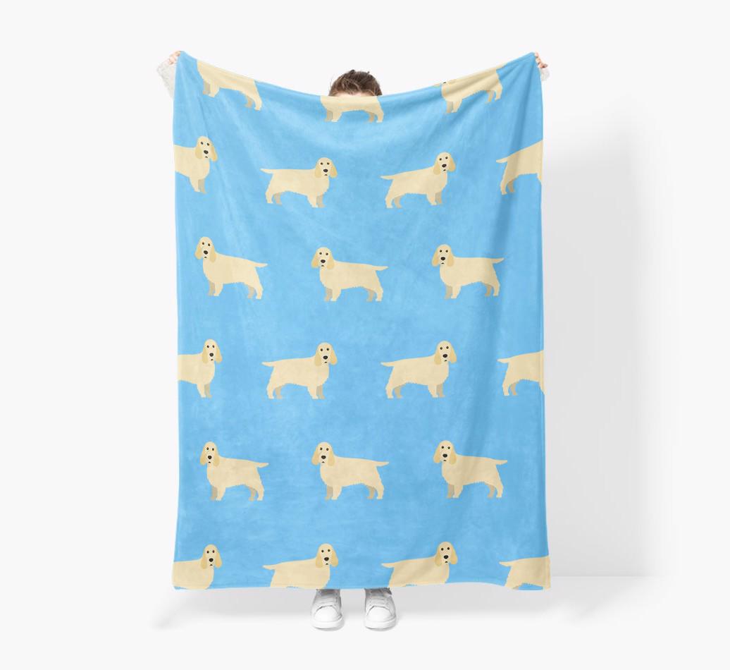 '{breedFullName} Icon Pattern' - Personalized Blanket: Premium Sherpa Fleece