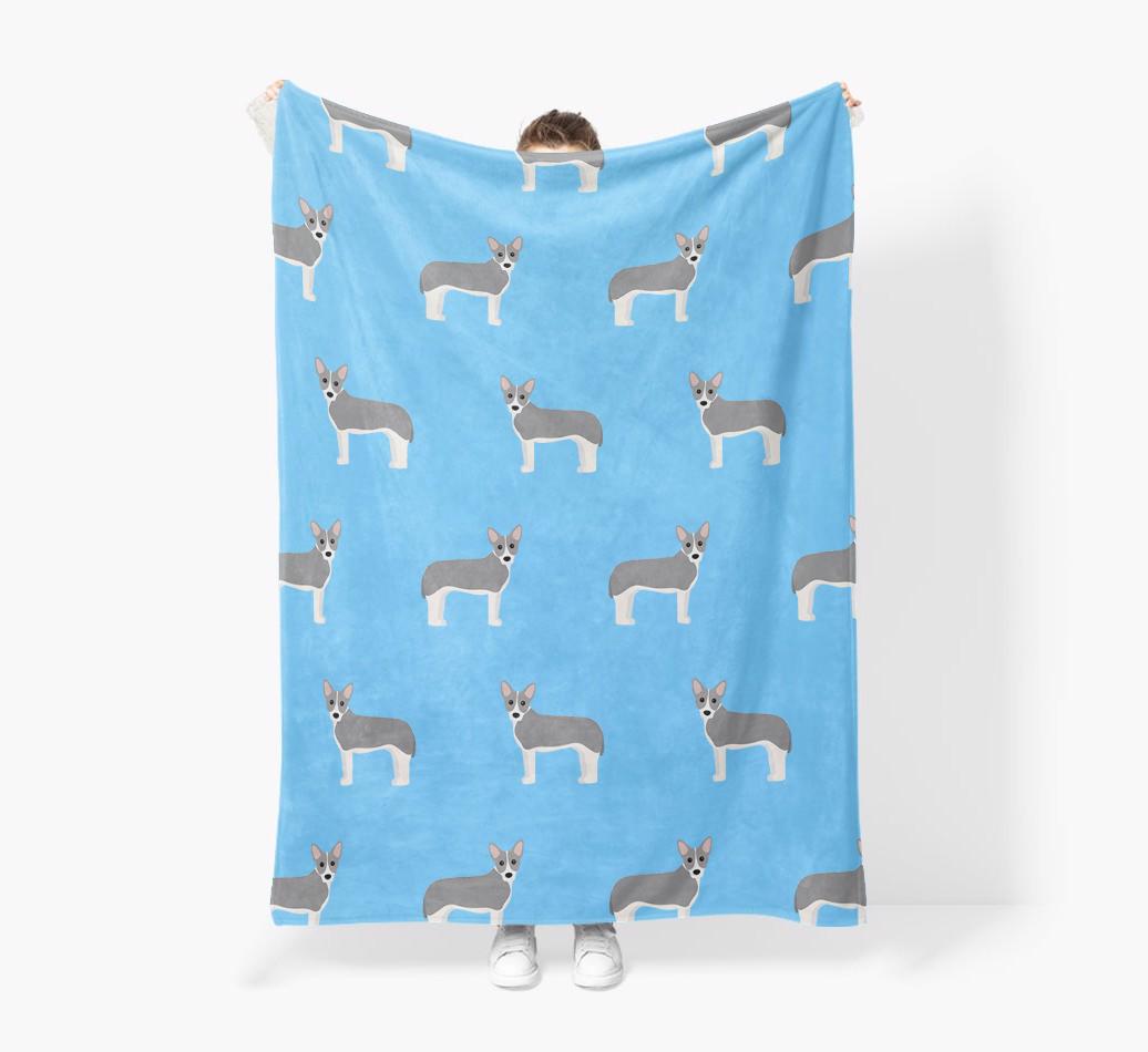 '{breedFullName} Icon Pattern' - Personalized Blanket: Premium Sherpa Fleece