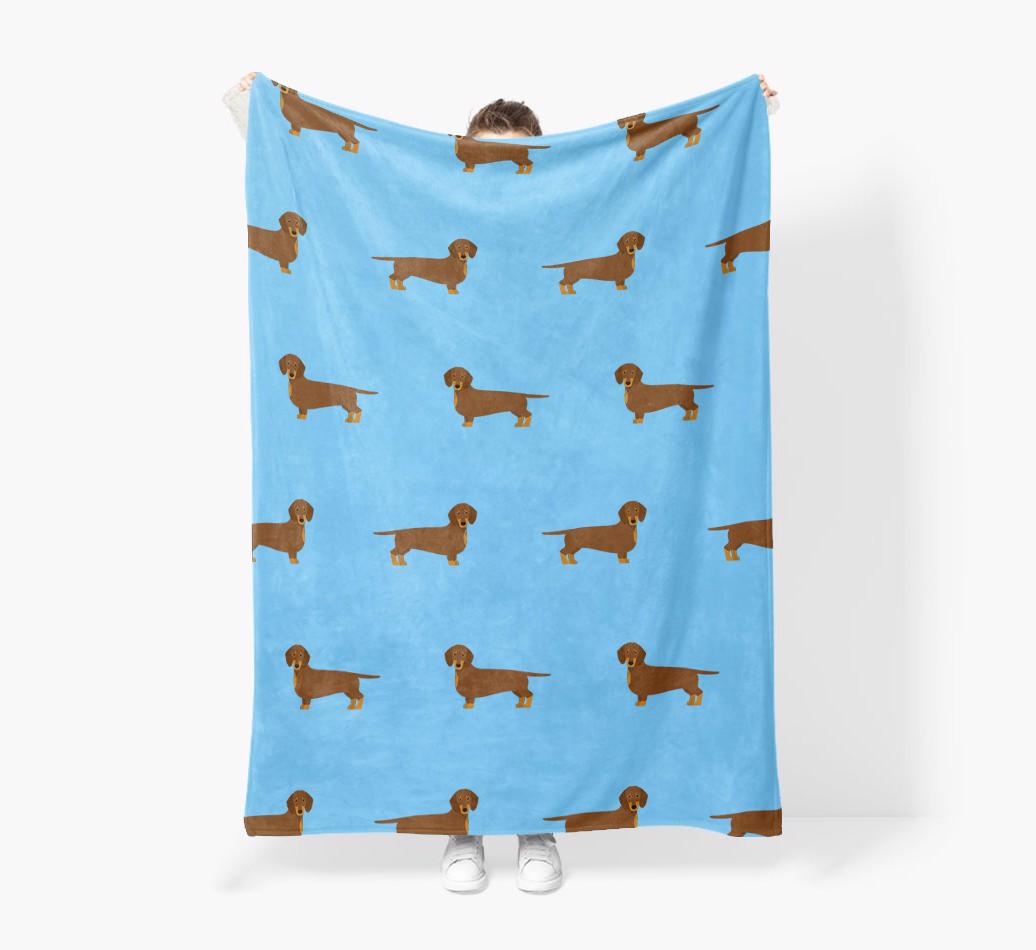 '{breedFullName} Icon Pattern' - Personalized Blanket: Premium Sherpa Fleece