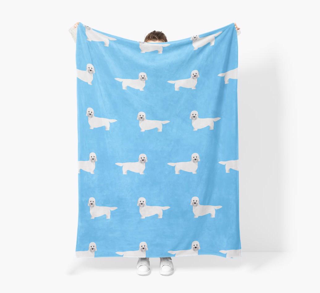 '{breedFullName} Icon Pattern' - Personalized Blanket: Premium Sherpa Fleece
