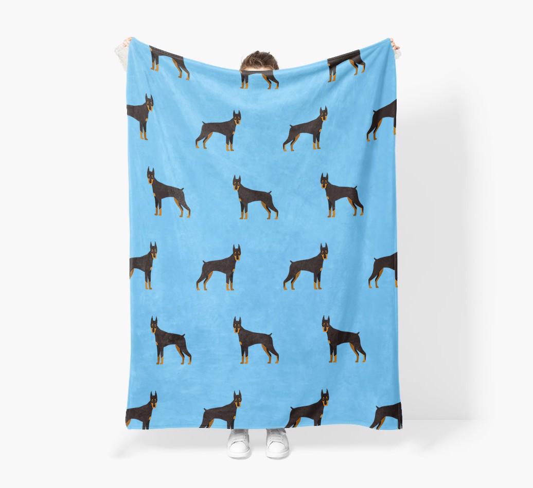 '{breedFullName} Icon Pattern' - Personalized Blanket: Premium Sherpa Fleece