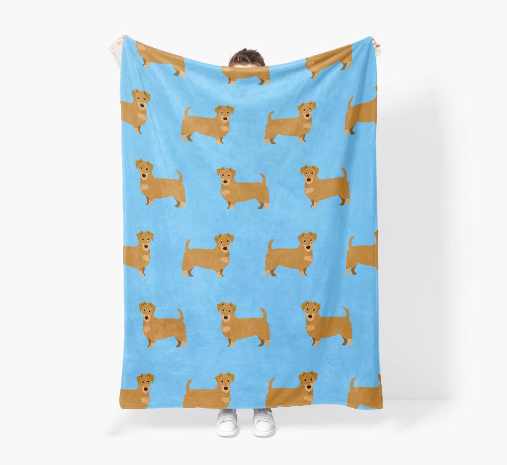 '{breedFullName} Icon Pattern' - Personalized Blanket: Premium Sherpa Fleece