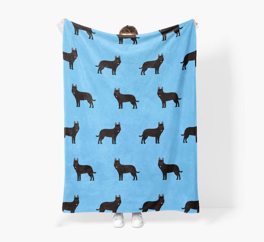'{breedFullName} Icon Pattern' - Personalized Blanket: Premium Sherpa Fleece